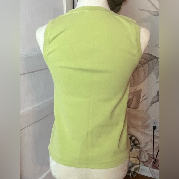 PATAGONIA ORGANIC COTTON WM SZ SMALL VNECK SLEEVELESS TEE LT GREEN - Picture 2 of 6